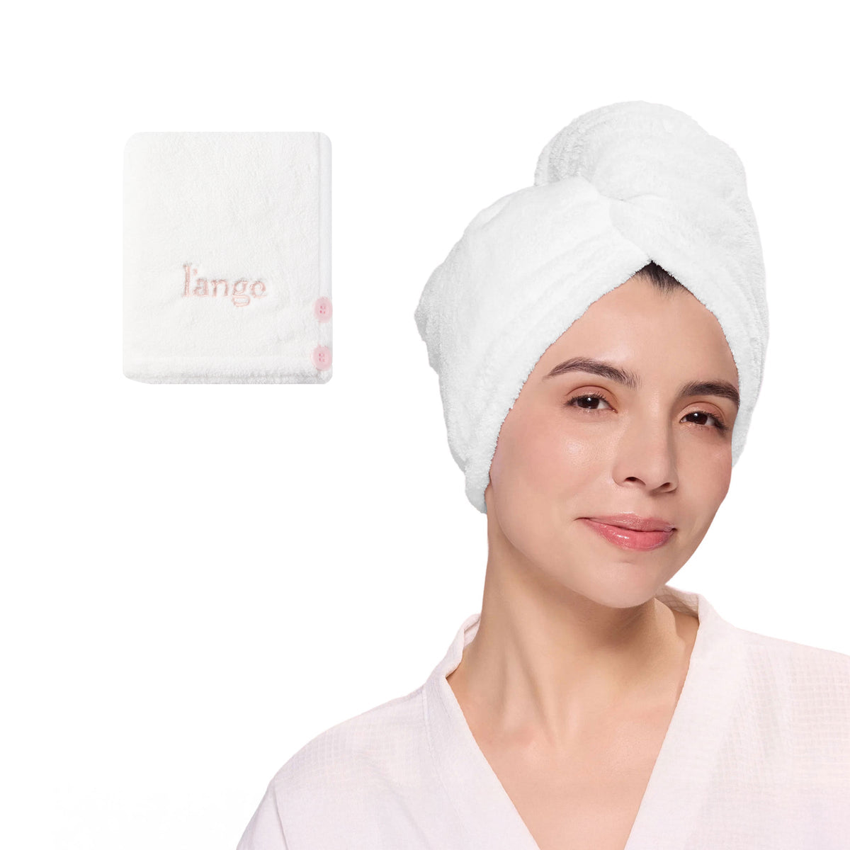 Plush Hair Wrap Towel Medium Ultra-Absorbent Coral Fleece